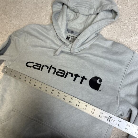 Women's Carhartt Force Small Relaxed Fit Grey Pullover Hoodie - Picture 4 of 6